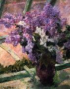Mary Cassatt Lilacs in a Window oil painting reproduction